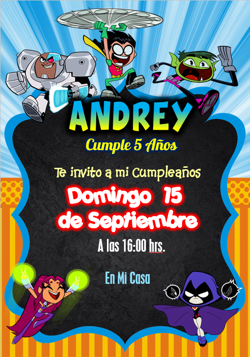 invitacion niño